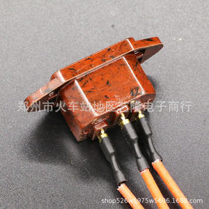 Enchufe de tres orificios para olla arrocera con cable, baquelita, 220V, enchufe universal para olla eléctrica, contactos de cobre con conexión a tierra estándar - Product Image 2