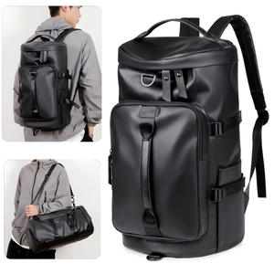 HANFEIZI <span class=keywords><strong>Sac</strong></span> Polochon <span class=keywords><strong>de</strong></span> Voyage Tendance Imperméable en Cuir PU, <span class=keywords><strong>Sac</strong></span> à Dos <span class=keywords><strong>de</strong></span> <span class=keywords><strong>Sport</strong></span> <span class=keywords><strong>et</strong></span> <span class=keywords><strong>de</strong></span> Fitness - Product Image 2