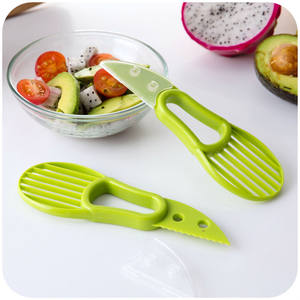 Pelapatate Avocado 3 In 1 affettatrice Avocado strumento taglierina verde e paletta per frutta e verdura In plastica Avocado coltello - Product Image 1