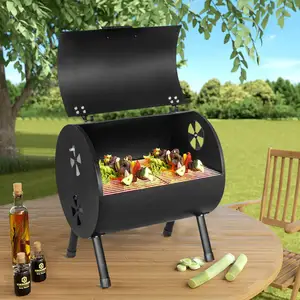 Wood Pellet Grill Charcoal BBQ Grill Mini Portable Grill Barbecue Set Smoker Tandoor Kamodo Outdoor Camping