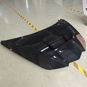 Kap depan gaya ZR1 serat kaca hitam mengkilap, 2019 konversi C8 Corvette Stingray C8 e-ray Z06 - Product Image 2