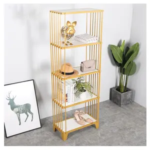 2023 Fashion Clothing Store Clothes Rack Light Luxury Style Display Stand Gold Coat Rack