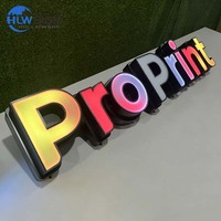 Enseigne lumineuse à lettres canal LED RVB couleur pleine, fabriquée sur mesure par le fabricant d'origine, pour entreprises
