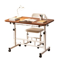 Bureau d'ordinateur portable en bois assemblé, portable, ergonomique, réglable, convertible, pivotant, durable et écologique pour hôtel