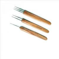 Aiguilles à crochet professionnelles avec manche en bambou pour accessoires de dreadlocks et extensions de dreadlocks au crochet