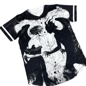 Ropa de calle de béisbol personalizada patrón de diseño de moda camiseta de béisbol de diseño vintage - Product Image 3