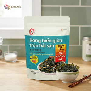 Alga Marina Coreana O'food con Mariscos, en Hojuelas, 40g, Venta al Por Mayor |   Cubrearroz crujiente listo para comer - Product Image 1