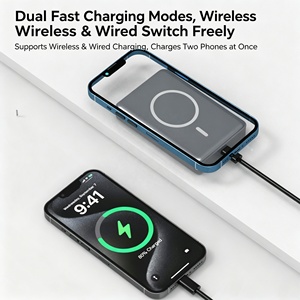 <span class=keywords><strong>Batterie</strong></span> <span class=keywords><strong>externe</strong></span> <span class=keywords><strong>magnétique</strong></span> sans fil semi-solide de 10000 mAh avec écran LCD, mini <span class=keywords><strong>batterie</strong></span> portable à charge rapide - Product Image 1