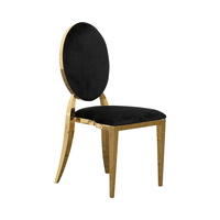Sillas de Boda Doradas Europeas para Hotel, Cojín de Tela, Metal Dorado, Acero Inoxidable, Muebles para Sala de Estar, Villa, Eventos, Fiestas, Comedor