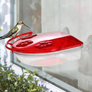 ถาดให้อาหารนกแบบติดกระจก 8 ออนซ์ พร้อมที่วางอาหาร 3 จุดและที่นั่งสำหรับนกฮัมมิงเบิร์ด - Product Image 4