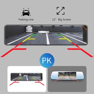 4K + 2K phía trước và phía sau 12 inch gương Dash Cam xe Dash máy ảnh Dashcam với ống kính kép GPS Wifi Tự động thiết bị điện tử cho xe ô tô - Product Image 4