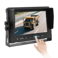 Moniteur IPS Quad Split de 9 pouces pour camion Moniteur de bateau étanche IP69 Moniteur de secours HD pour voitures, camions, équipements lourds