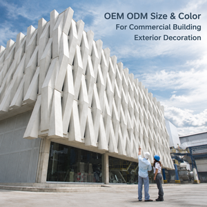 Façade en aluminium à géométrie asymétrique et irrégulière, avec revêtement translucide, pour devanture de magasin de détail - Product Image 3