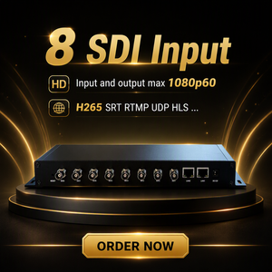 Encodeur IP SDI 8 canaux H264/H265 <span class=keywords><strong>Hevc</strong></span> 1080p60fps pour diffusion en direct, encodeur de streaming vidéo SDI 8 en 1 - Product Image 1