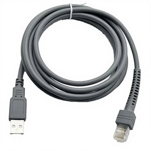 Câble de données USB vers RJ45 personnalisé DAJIANG OEM de 0,8 m avec gaine en PVC pour scanner de codes-barres, transfert de données enroulé pour téléphone portable - Product Image 4