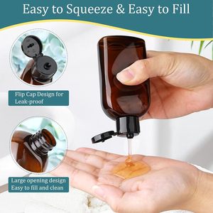 Cosywell 4 chai nhựa cỡ du lịch 3.4oz được chấp thuận <span class=keywords><strong>Tsa</strong></span> 200ml Bình đựng dầu gội bơm chống rò rỉ dung tích nắp lật - Product Image 4