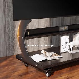 Hotsales 50 "-100" Led Lcd <span class=keywords><strong>TV</strong></span> al Plasma Stand in <span class=keywords><strong>metallo</strong></span> e legno universale <span class=keywords><strong>Mobile</strong></span> 360 gradi rotolamento <span class=keywords><strong>TV</strong></span> carrelli - Product Image 4