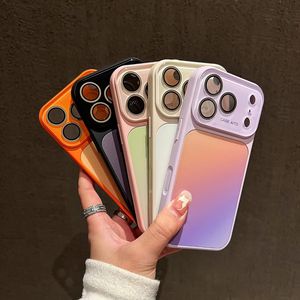 Coque de luxe dégradée pour iPhone 17 16 15 14 Pro Max avec protection d'objectif en verre intégrée, antichoc, dos <span class=keywords><strong>mat</strong></span> coloré - Product Image 2