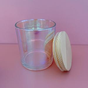 Độc Đáo 12Oz 16Oz Thủy Tinh Đầy Màu Sắc Nến Chủ Sở Hữu Đèn Lồng Jar Nắp Công Suất Lớn Cho Giáng Sinh Phục Sinh Phun Màu Nến Đứng - Product Image 4