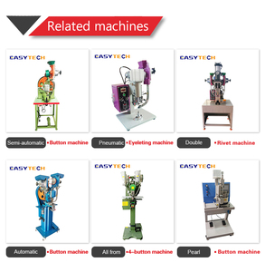 Machine à presser les boutons-pression pneumatiques Easytech <span class=keywords><strong>pour</strong></span> la fixation plastique et métallique, idéale <span class=keywords><strong>pour</strong></span> vestes, cordons, boutons-pression en PVC et sacs - Product Image 2