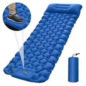 Camping Sleeping Pad Inflatable Air Mattresses Outdoor beach Mat Bed Ultralight Cushion Pillow Self-Inflating Sleeping Pad