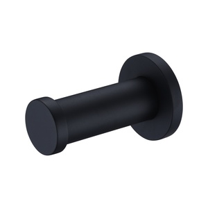 Gancio appendiabiti da parete nero opaco, facile da pulire, gancio singolo a scomparsa per asciugamani, accessorio da bagno - Product Image 2