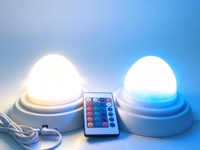 Unité d'éclairage LED pour tabouret globe en plastique PE, batterie rechargeable, télécommande, changement de couleur