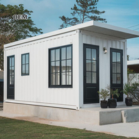Maison conteneur pliable de 20 pieds, structure en acier préfabriquée modulaire, maison portable en kit pour usage résidentiel et commercial