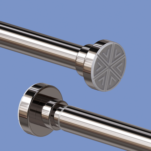 Tringle <span class=keywords><strong>de</strong></span> <span class=keywords><strong>douche</strong></span> télescopique extensible en acier inoxydable réglable, <span class=keywords><strong>barre</strong></span> <span class=keywords><strong>de</strong></span> séchage à ressort, installation sans perçage disponible - Product Image 2