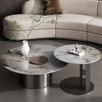 Table basse en métal pour petit appartement italien, plateau en ardoise, design moderne et simple, mobilier de maison de luxe léger, modèle Pandora