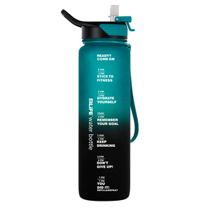 All'ingrosso all'aperto da viaggio in <span class=keywords><strong>plastica</strong></span> da <span class=keywords><strong>1</strong></span> <span class=keywords><strong>litro</strong></span> Tritan Bpa Free glassato a bocca larga sport e Fitness da viaggio <span class=keywords><strong>bottiglie</strong></span> per bere - Product Image 3