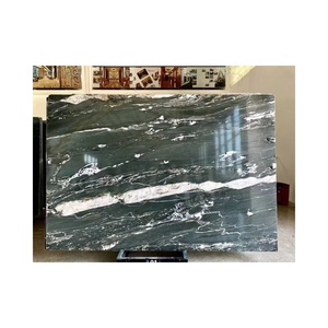 Piastrelle da parete in marmo <span class=keywords><strong>verde</strong></span> foresta Design moderno lucido <span class=keywords><strong>pietra</strong></span> interna per tavolino prezzo economico - Product Image 1