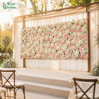 Pesta Bunga Merah Muda Hydrangea Dinding Bunga Putih Pemandangan Pernikahan Hotel Restoran Perusahaan Salon Kecantikan Toko Pernikahan Pacar