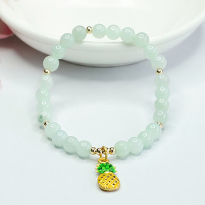 Pulseira de Jadeíta Ximang Shinzue 2026 com Contas Redondas de Jade, Atacado de Fábrica Pineapple S3090301 - Product Image 6