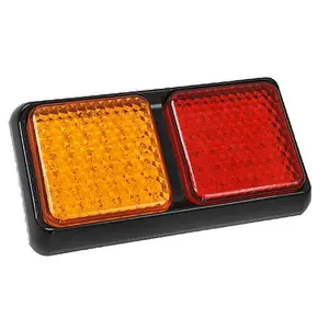 Heavy Truck LED Tail Light Two colors Combination LED Rear Light Indicator Lamp 12-28V KW-202 Red and Yellow Blister Package