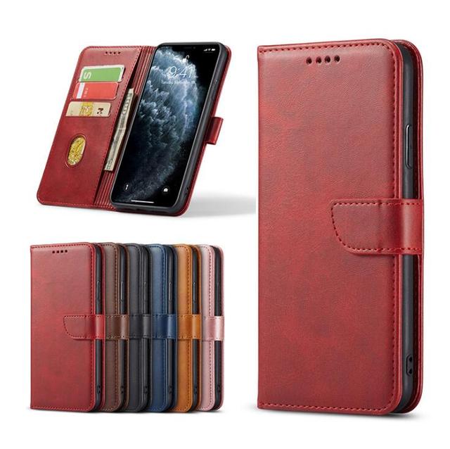 High Quality Flip PU Leather Phone Case for iPhone 14 15 16 17 Air Se Pro Flip Wallet Cell Phone Cover With Card Slots Holders