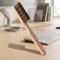 Brosses en bois de hêtre et crin de cheval pour l'entretien des articles en cuir, le dépoussiérage et l'élimination de la poussière de la papeterie et des claviers