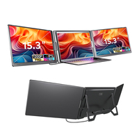 Einzelkabel-Dreifachbildschirm-Monitor 15,3 Zoll 1 Kabel für 2 Bildschirme USB-C-Verbindung Bildschirmerweiterung mit CE FCC RoHs für Laptop