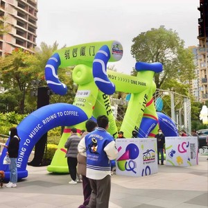 Ballon publicitaire géant personnalisé en PVC, imprimé UV, modèle de <span class=keywords><strong>vélo</strong></span> de 5 m avec LED, étanche, avec souffleur, pour promotion extérieure - Product Image 3