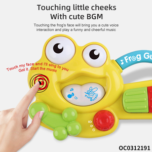 Jouet musical sensoriel pour lit <span class=keywords><strong>de</strong></span> bébé, avec clavier électronique et <span class=keywords><strong>piano</strong></span>, design grenouille <span class=keywords><strong>de</strong></span> dessin animé, pour le développement tactile et ludique du bébé - Product Image 4
