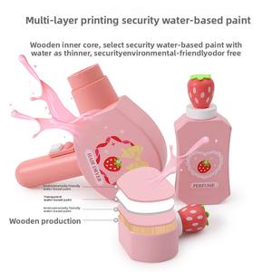 Ensemble de jouets de maquillage princesse <span class=keywords><strong>en</strong></span> <span class=keywords><strong>bois</strong></span> pour filles enfants semblant jouer <span class=keywords><strong>coiffeuse</strong></span> avec cadeau de cosmétiques simulés pour les petites fashionistas - Product Image 6