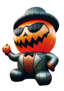 Halloween Inflatables Decorations Scary Pumpkin with Witch Cat Blow Up Inflatable with Built-in <b>LEDs</b> for Outdoor Halloween Decor - Product Image 6