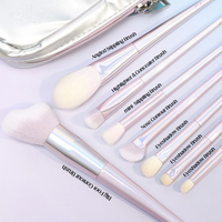 Nouvelle conception 2026 – Ensemble de 8 pinceaux de maquillage épais multifonctionnels Mophira MT23 pour visage et yeux, aspect luxueux violet, vente en gros personnalisée