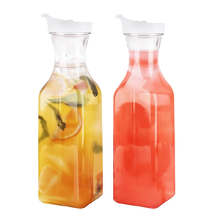 1L 1.5L <span class=keywords><strong>2L</strong></span> Botella cuadrada Grado alimenticio BPA Libre Verter agua Jarra con tapa para bebidas Leche Batido Té helado Contenedor de jugo - Product Image 5