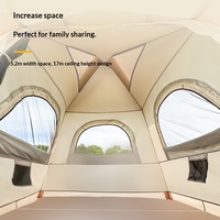 Tente gonflable de camping extérieur à installation en un clic, 3-4 personnes, imperméable, anti-UV, en tissu Oxford, colonne d'air TPU, trois saisons, simple