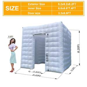 대형 야외 맞춤형 풍선 큐브 텐트 조명 포함 풍선 클럽 및 풍선 포토 부스 파티 설치 - Product Image 6