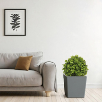 Boules de topiaire en buis artificielles de 22 pouces avec pot, grandes plantes décoratives artificielles en buis, verdure artificielle