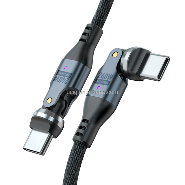Phone & Laptop Charger Cable | 540 Degree Rotation 240W Quick Charging 480mbps Data Transfer Cord