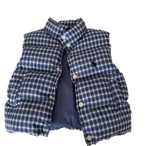 Unrulyspoor Children's Plaid Winter Vest Thickened Blue Boys Warm Coat With Label Size M - Product Image 5