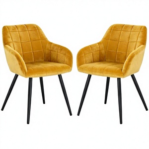 <span class=keywords><strong>Chaise</strong></span> de salle à manger moderne de style café, cadre en métal, vente en gros, confort, mobilier de maison, <span class=keywords><strong>chaise</strong></span> de cuisine en velours pour salon - Product Image 4